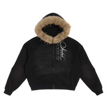 Load image into Gallery viewer, Stardust Detachable Fur Zip Up
